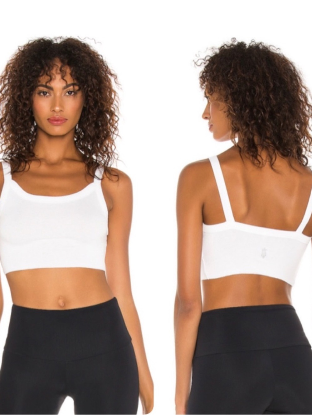 FP Movement Free People Riding High Crop Tank in White Sz Small